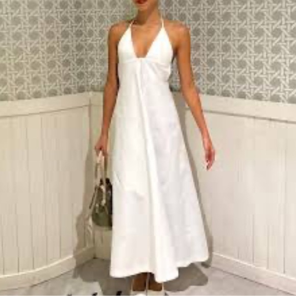 Zara Dresses & Skirts - Elegant White Halter Maxi Dress NWT ZARA
